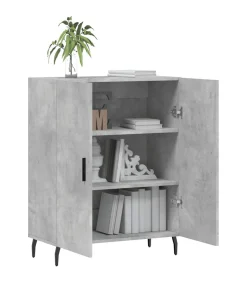 Dressoir 69,5x34x90 cm bewerkt hout betongrijs
