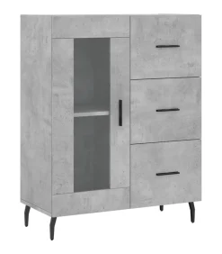 Dressoir 69,5x34x90 cm bewerkt hout betongrijs