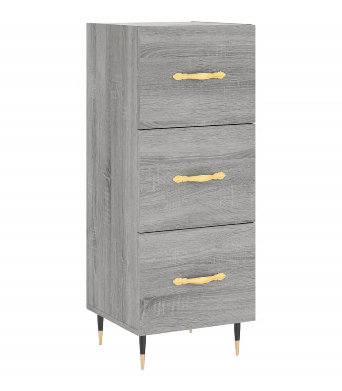 Dressoir 34,5x34x90 cm bewerkt hout grijs sonoma eikenkleurig