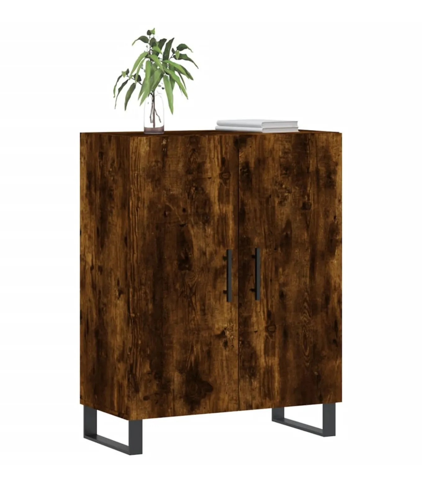 Dressoir 69,5x34x90 cm bewerkt hout gerookt eikenkleurig