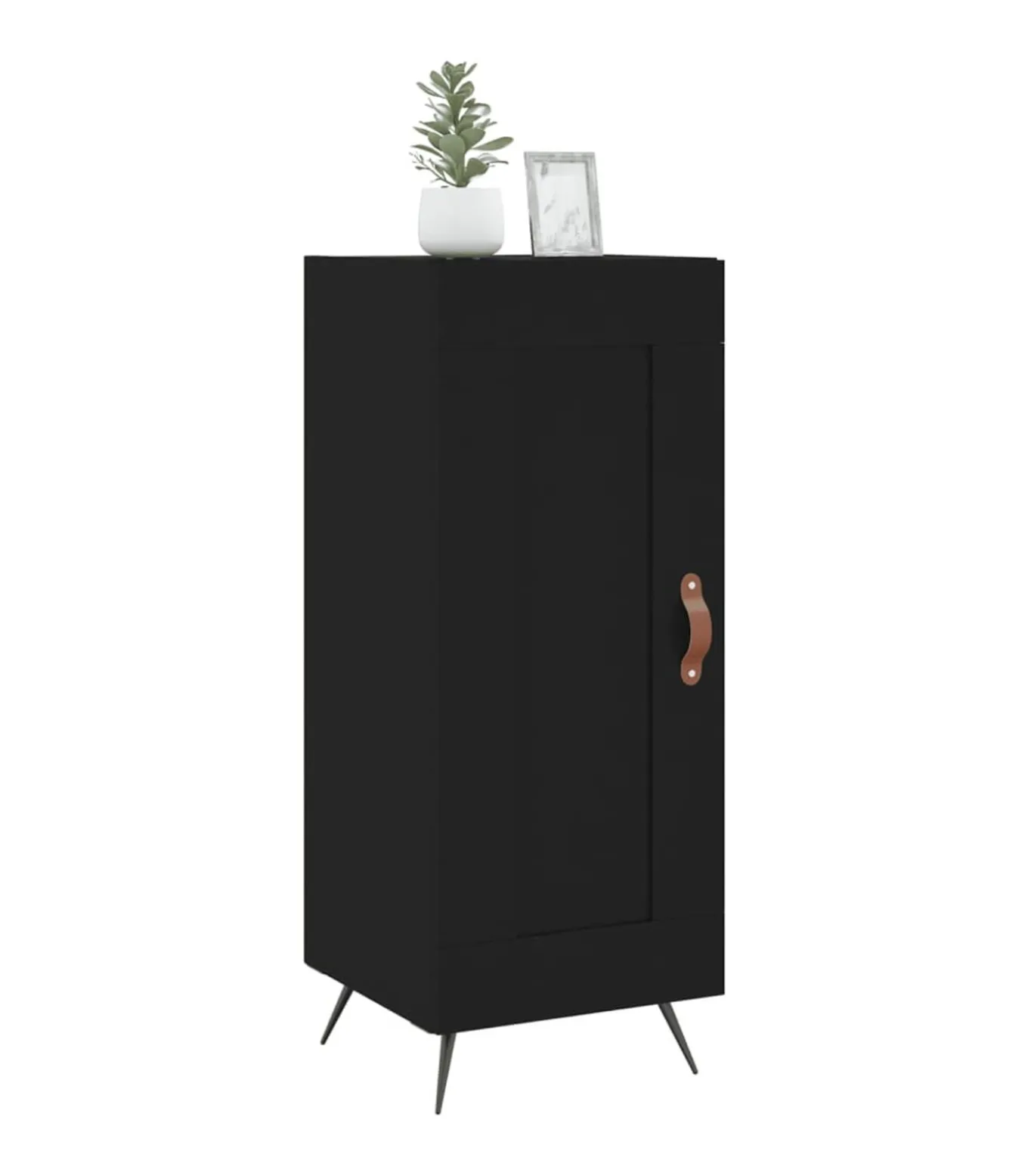 Dressoir 34,5x34x90 cm bewerkt hout zwart