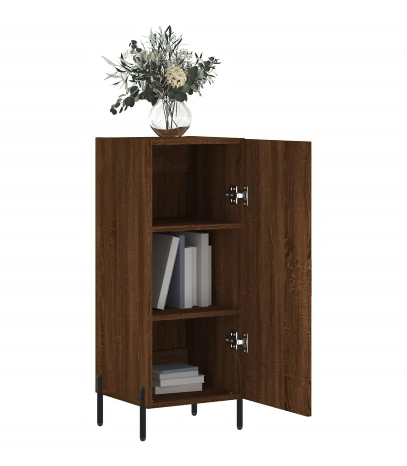 Dressoir 34,5x34x90 cm bewerkt hout bruin eikenkleur