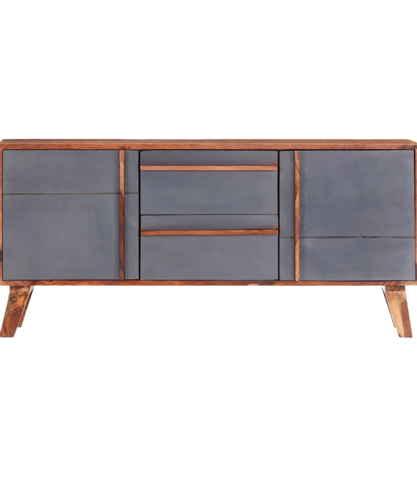 Dressoir 120x30x55 cm massief hout grijs