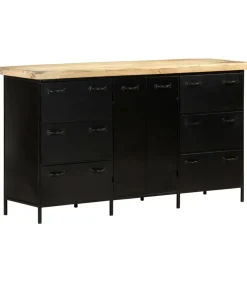 Dressoir 140x38x76 cm ruw mangohout