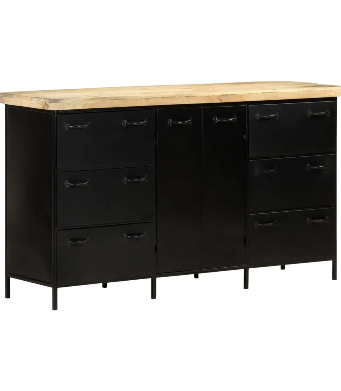 Dressoir 140x38x76 cm ruw mangohout