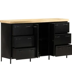 Dressoir 140x38x76 cm ruw mangohout