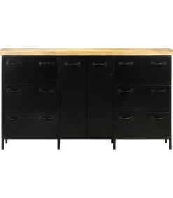 Dressoir 140x38x76 cm ruw mangohout