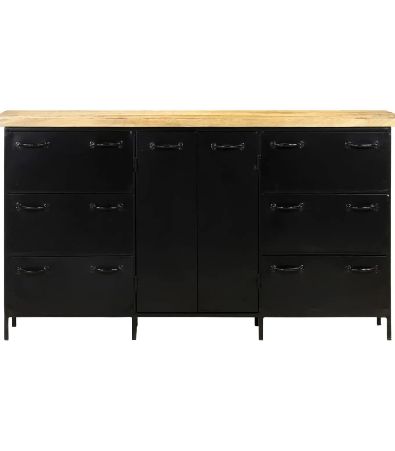 Dressoir 140x38x76 cm ruw mangohout