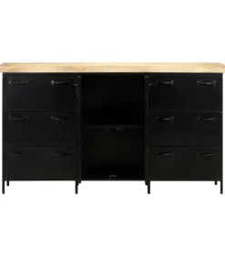 Dressoir 140x38x76 cm ruw mangohout