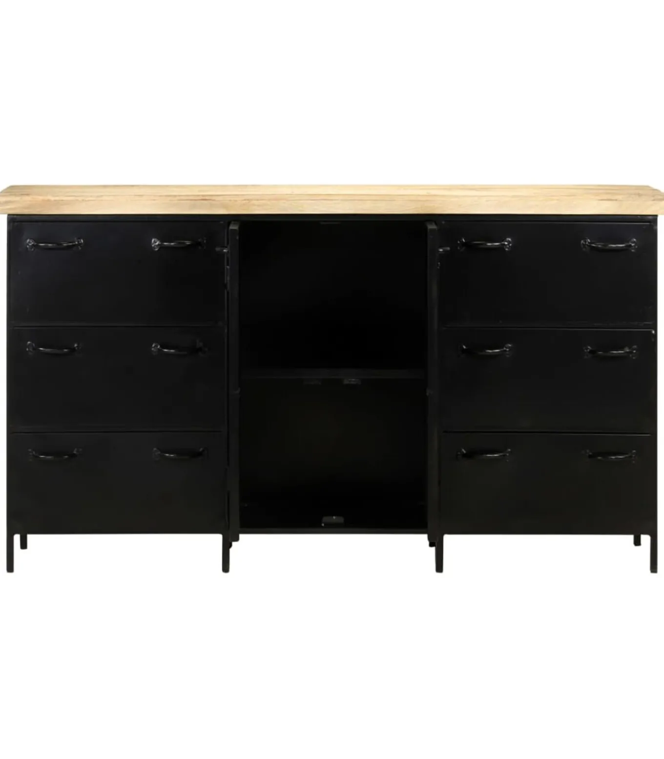 Dressoir 140x38x76 cm ruw mangohout