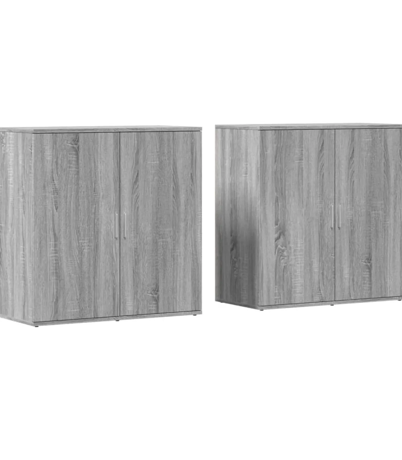 Dressoirs 2 st 79x38x80 cm bewerkt hout grijs sonoma eikenkleur