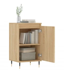 Dressoirs 2 st 40x35x70 cm bewerkt hout sonoma eikenkleurig