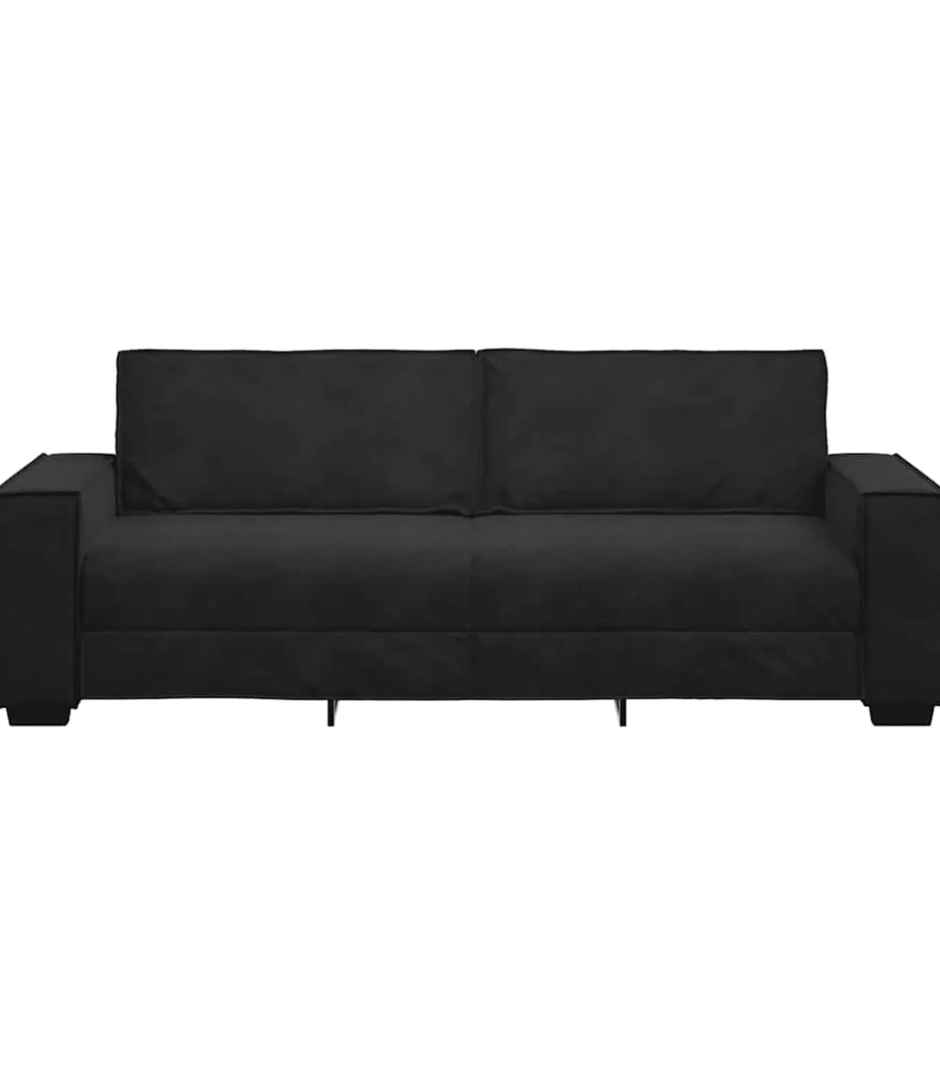 Driezitsbank 180 cm fluweel zwart