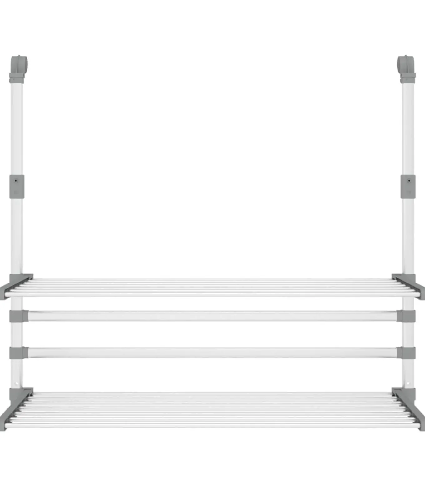 Droogrek voor balkon 89x25x(60-95) cm aluminium