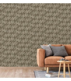 DUTCH WALLCOVERINGS Behang Galactic bruin en wit