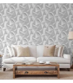 DUTCH WALLCOVERINGS Behang Onyx lichtgrijs
