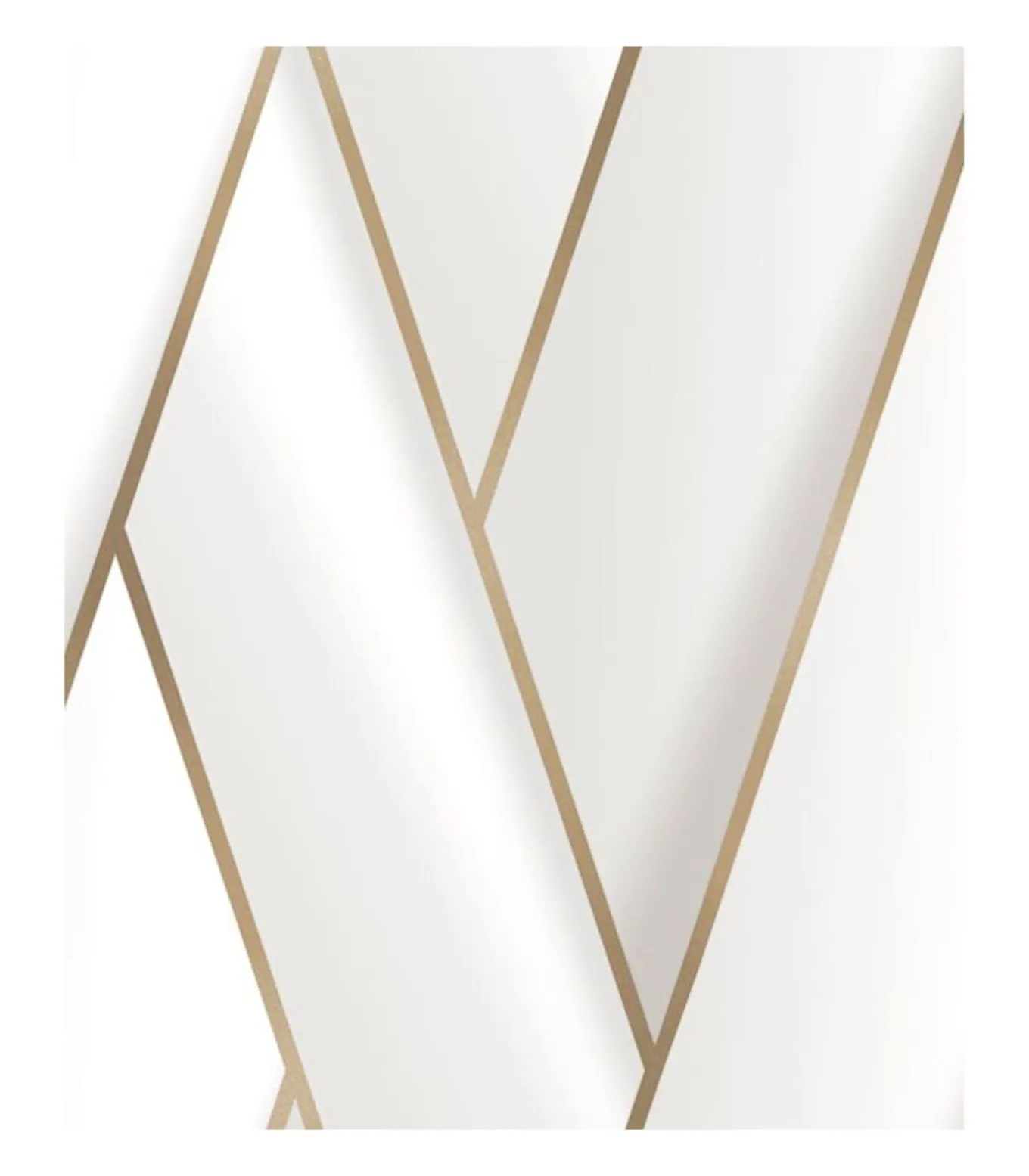 DUTCH WALLCOVERINGS Behang Geometric wit en goudkleurig