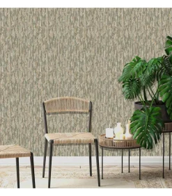 DUTCH WALLCOVERINGS Behang Phoenix groen en beige