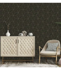 DUTCH WANDBEKLEDING Behang Cobra Zwart