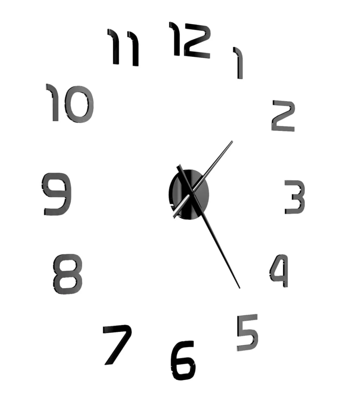 3D-wandklok 100 cm XXL modern zwart