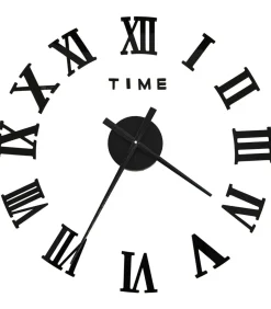 3D-wandklok modern XXL 100 cm zwart