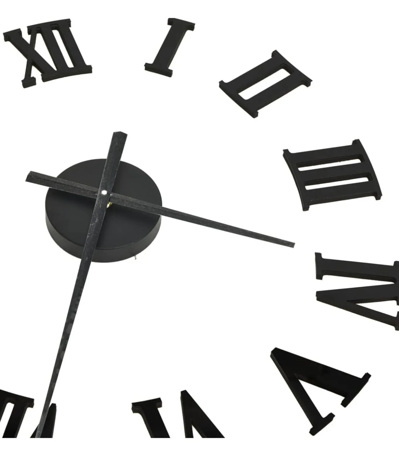 3D-wandklok modern XXL 100 cm zwart