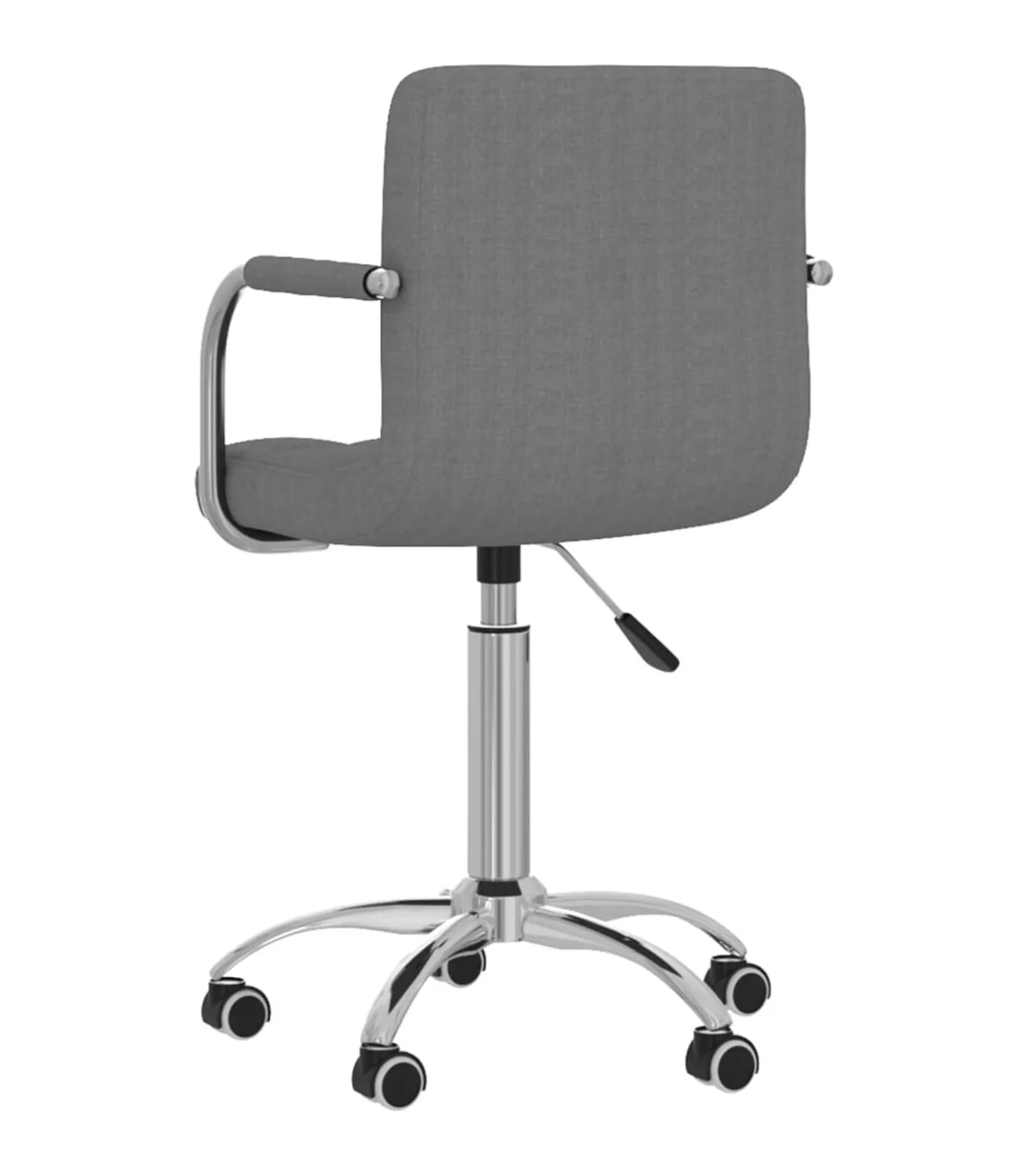 Eetkamerstoel draaibaar stof lichtgrijs