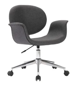 Eetkamerstoel draaibaar stof grijs