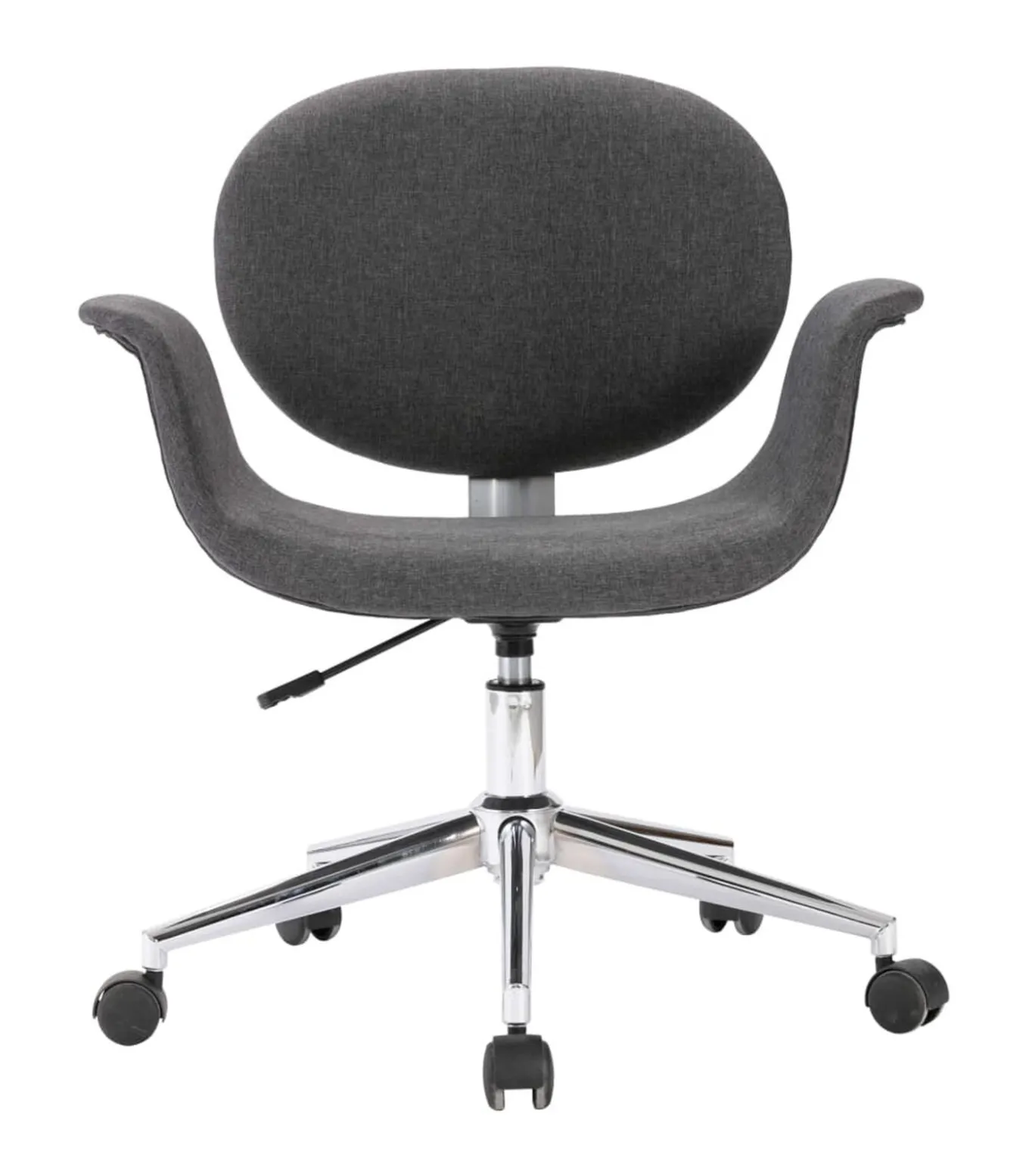 Eetkamerstoel draaibaar stof grijs