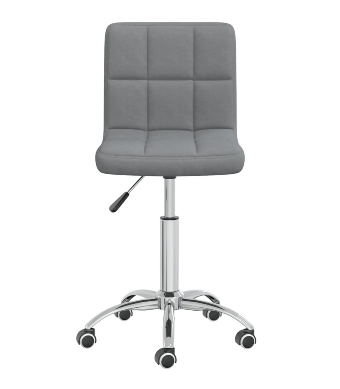 Eetkamerstoel draaibaar stof lichtgrijs