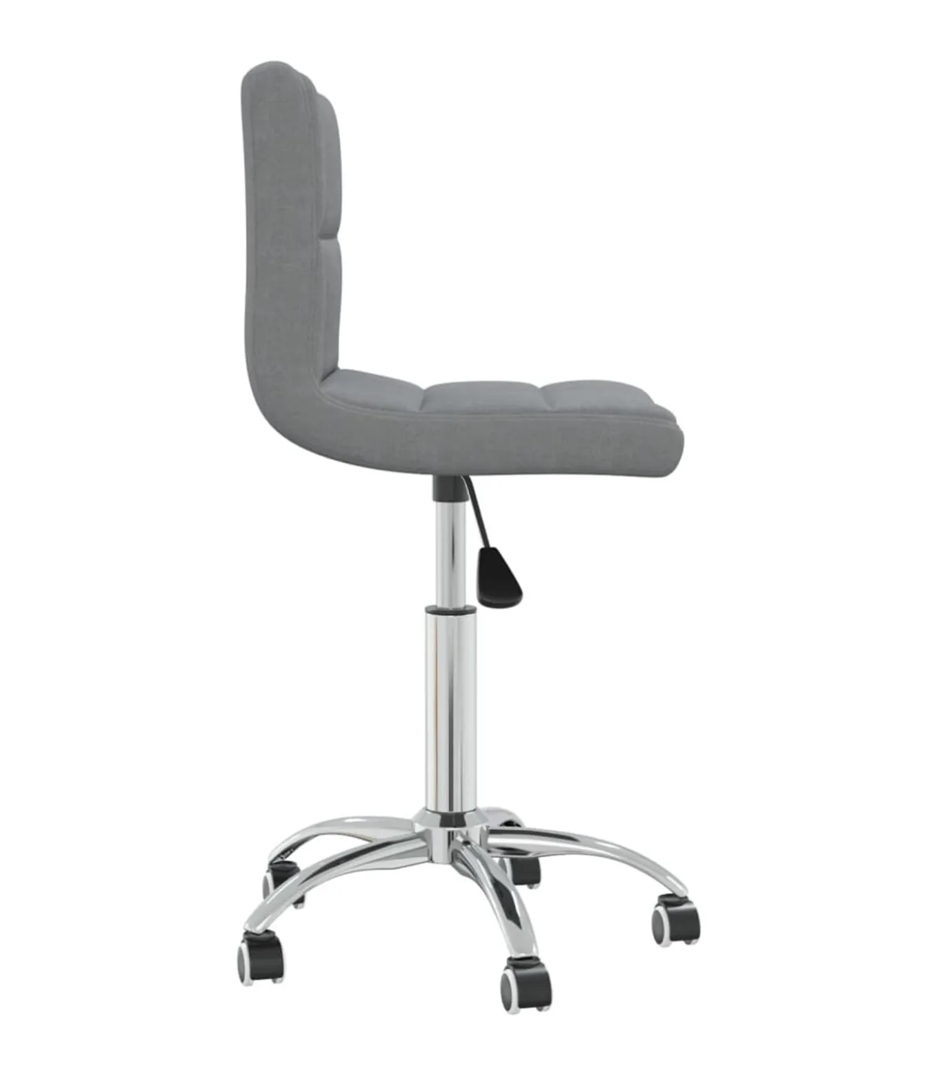 Eetkamerstoel draaibaar stof lichtgrijs