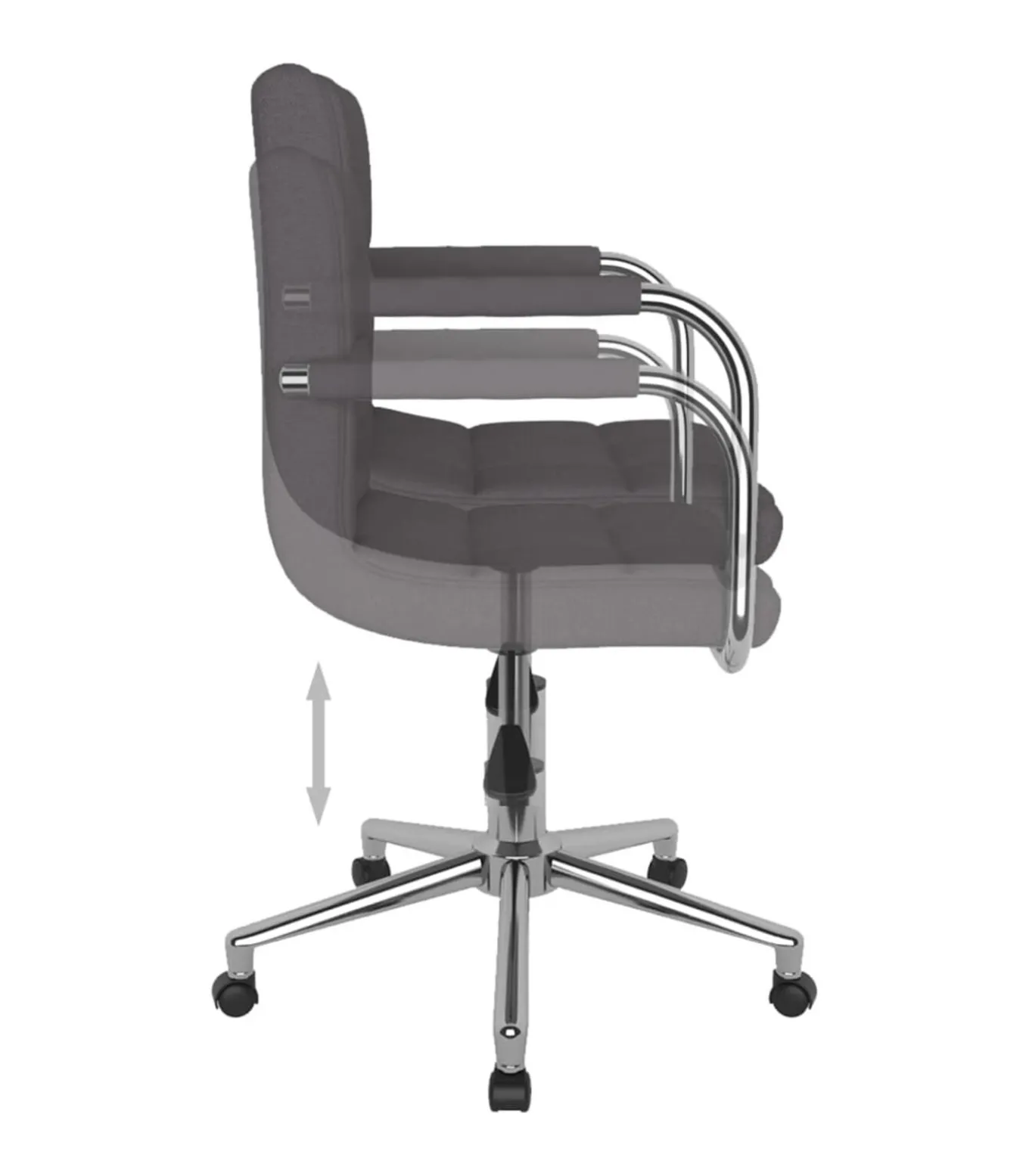 Eetkamerstoel draaibaar stof taupe