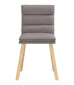 Eetkamerstoelen 4 st draaibaar stof taupe