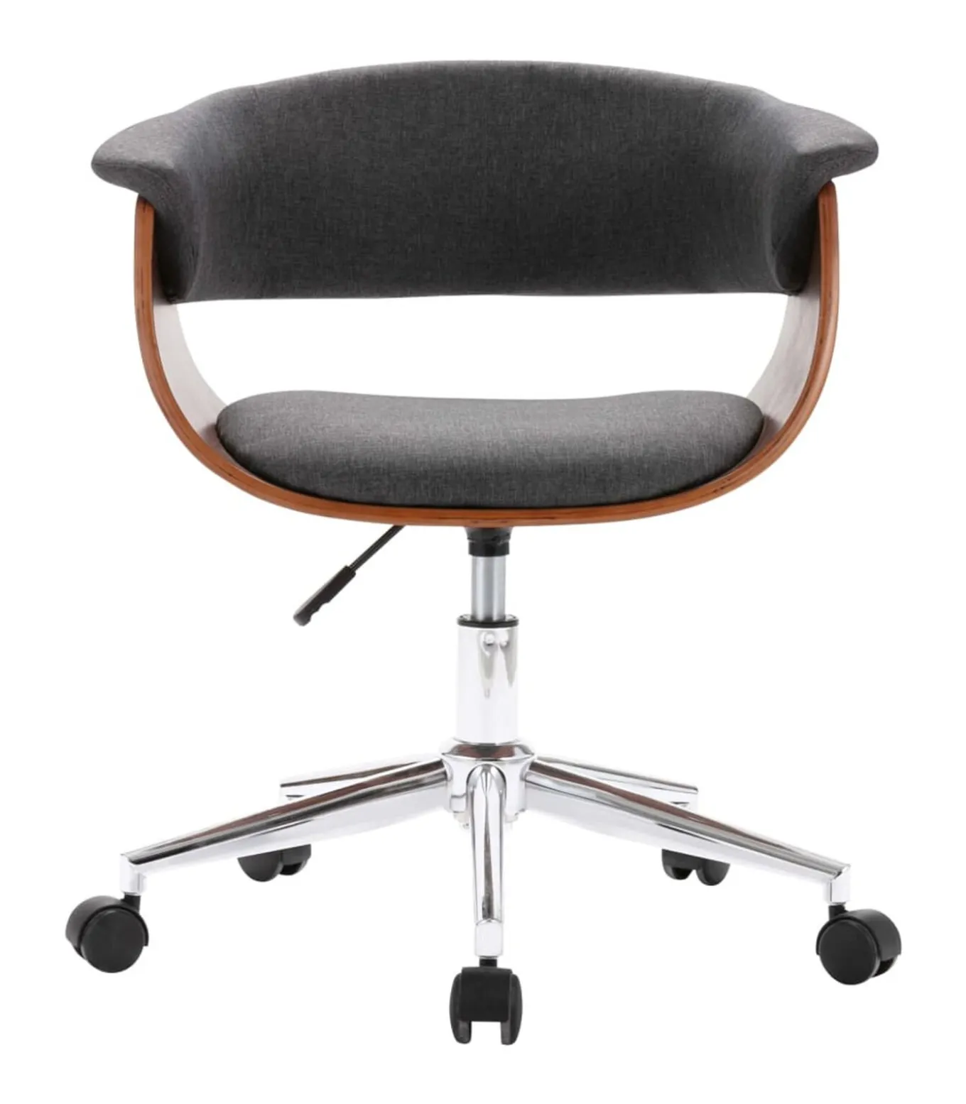 Eetkamerstoelen 4 st draaibaar stof grijs