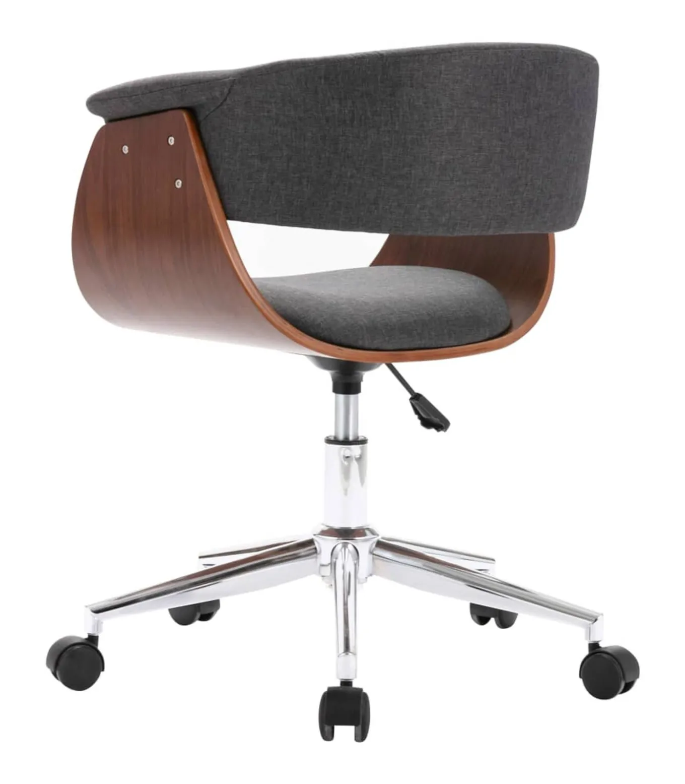 Eetkamerstoelen 4 st draaibaar stof grijs