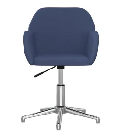 Eetkamerstoelen 2 st draaibaar stof blauw