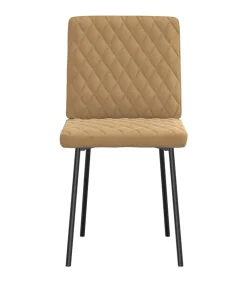 Eetkamerstoelen 2 st fluweel bruin