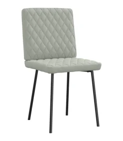 Eetkamerstoelen 6 st fluweel lichtgrijs