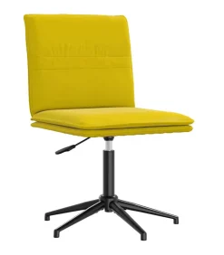 Eetkamerstoelen 2 st fluweel geel