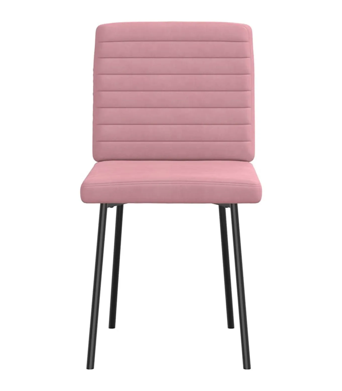 Eetkamerstoelen 2 st fluweel roze