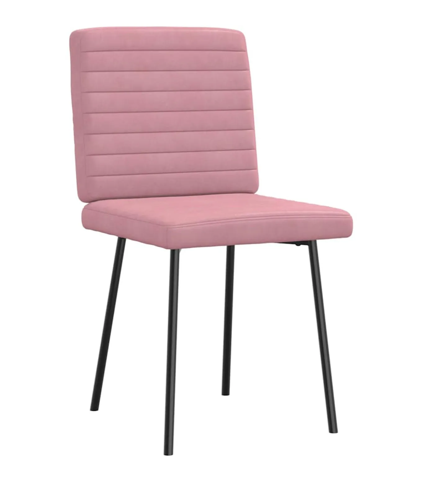 Eetkamerstoelen 2 st fluweel roze