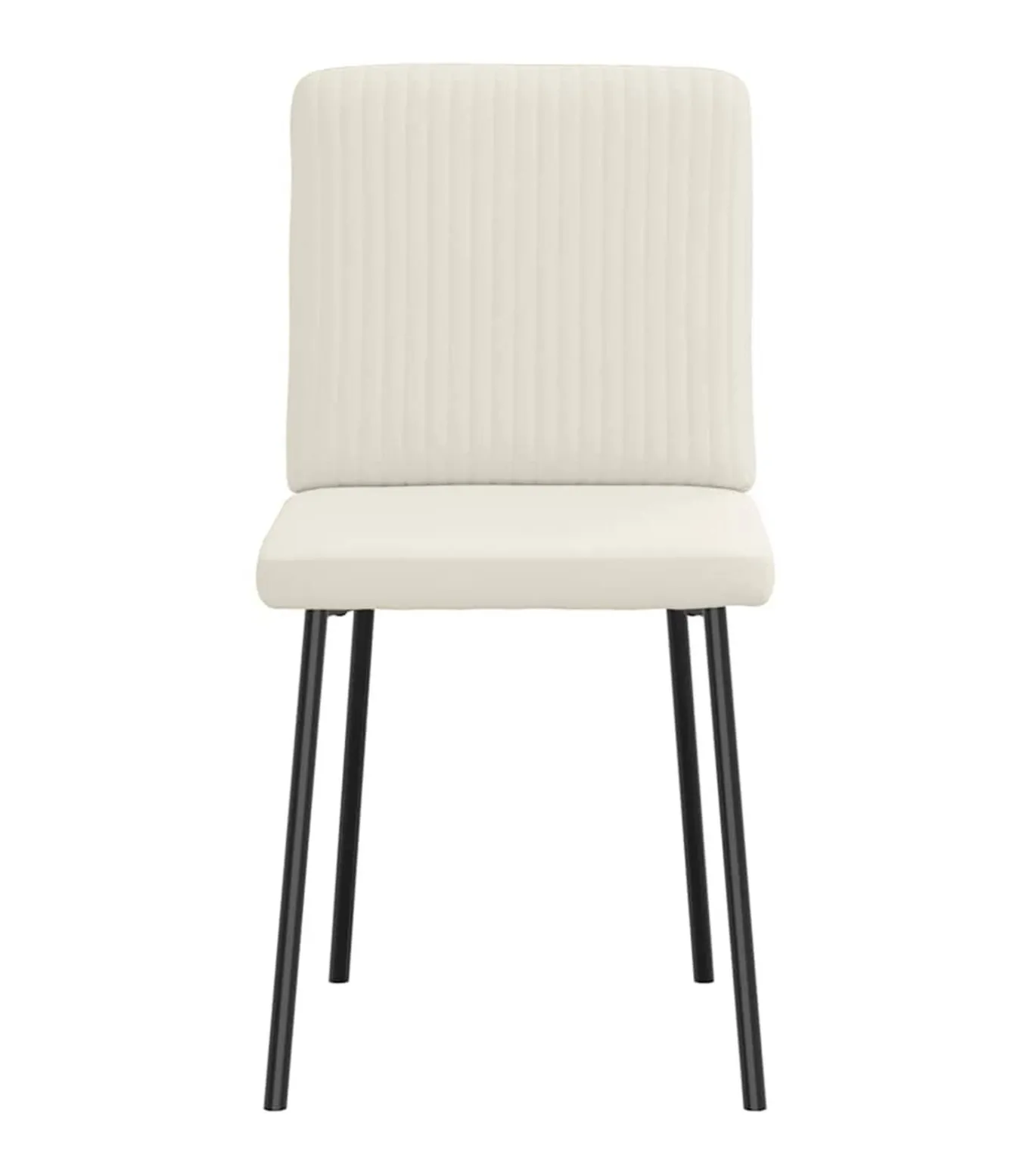 Eetkamerstoelen 4 st fluweel crèmekleurig