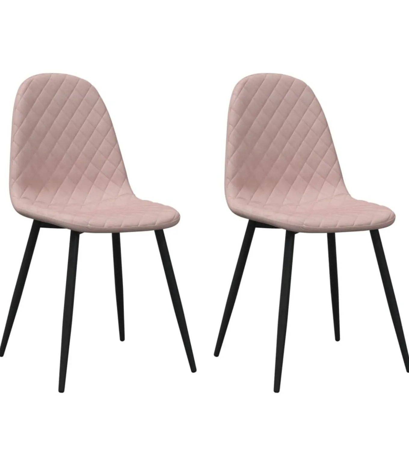 Eetkamerstoelen 2 st fluweel roze