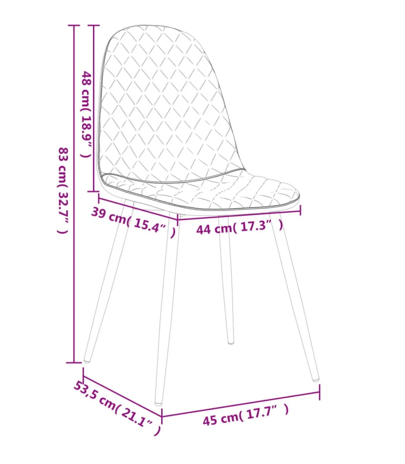 Eetkamerstoelen 2 st fluweel roze
