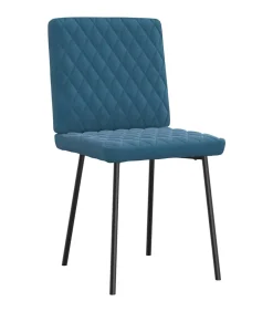 Eetkamerstoelen 4 st fluweel blauw
