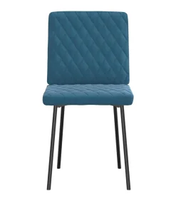 Eetkamerstoelen 4 st fluweel blauw