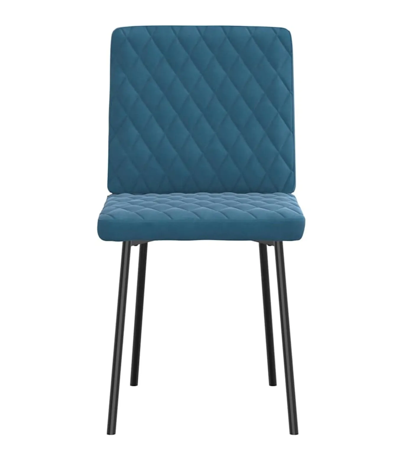 Eetkamerstoelen 4 st fluweel blauw