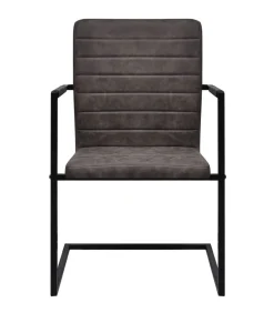 Eetkamerstoelen 6 st kunstleer bruin