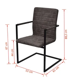 Eetkamerstoelen 6 st kunstleer bruin