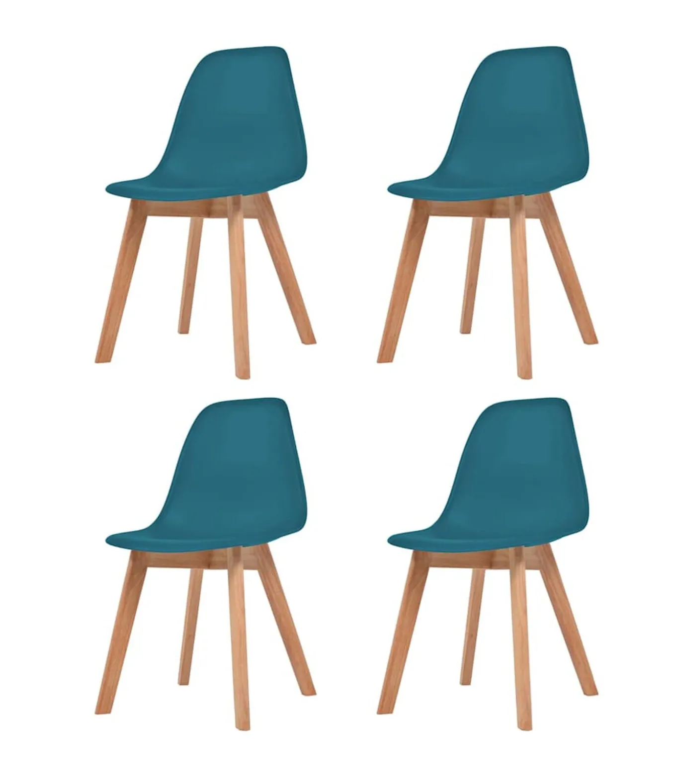 Eetkamerstoelen 4 st kunststof turquoise
